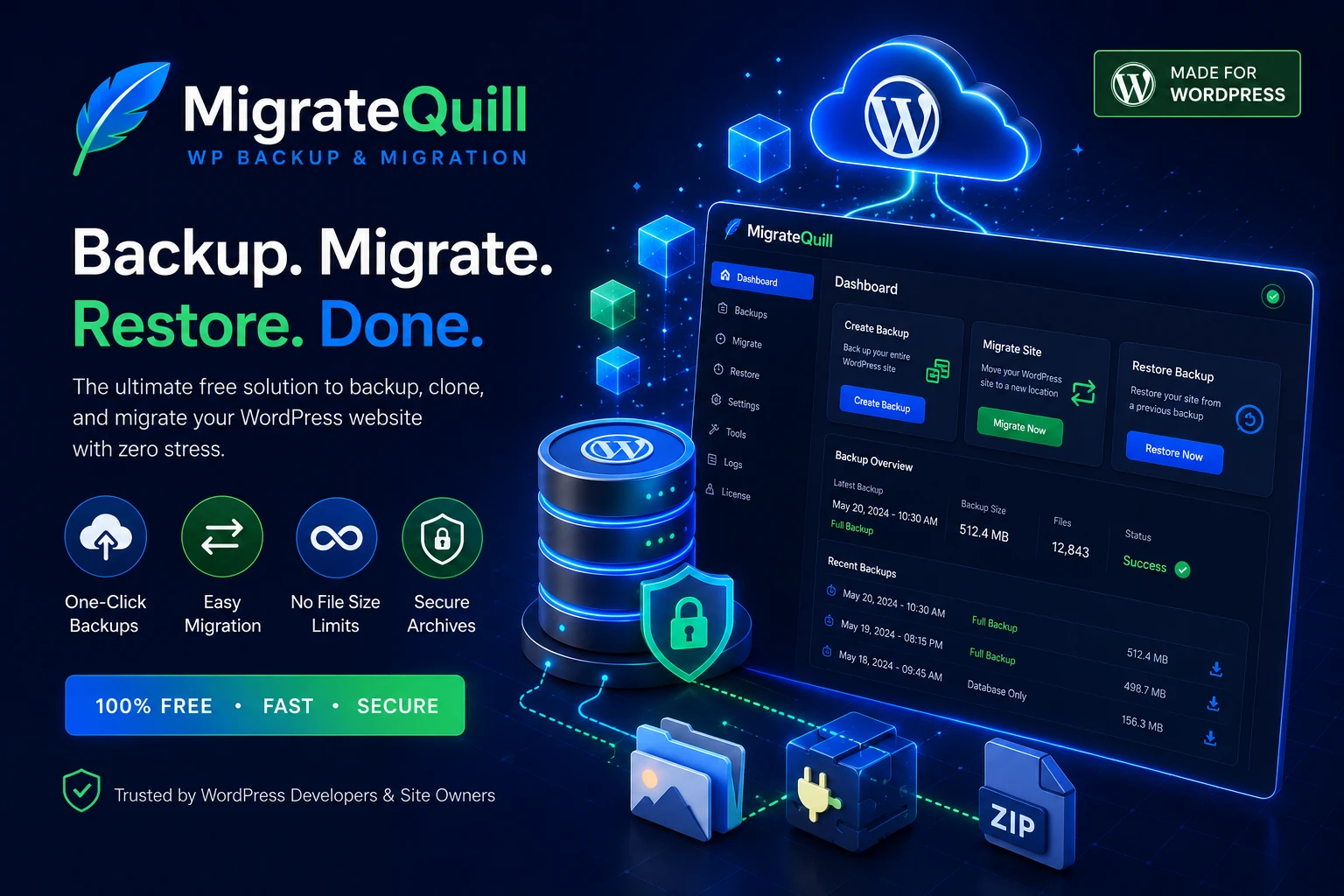 MigrateQuill – Backup & Migration Plugin