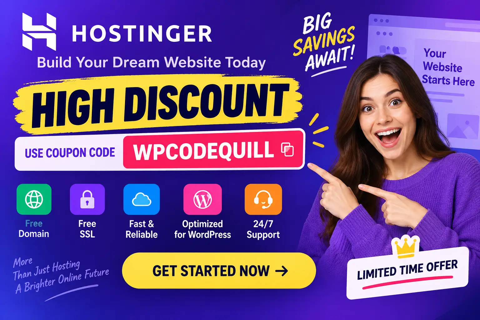 Hostinger Coupon Code WPCODEQUILL: Discount Guide